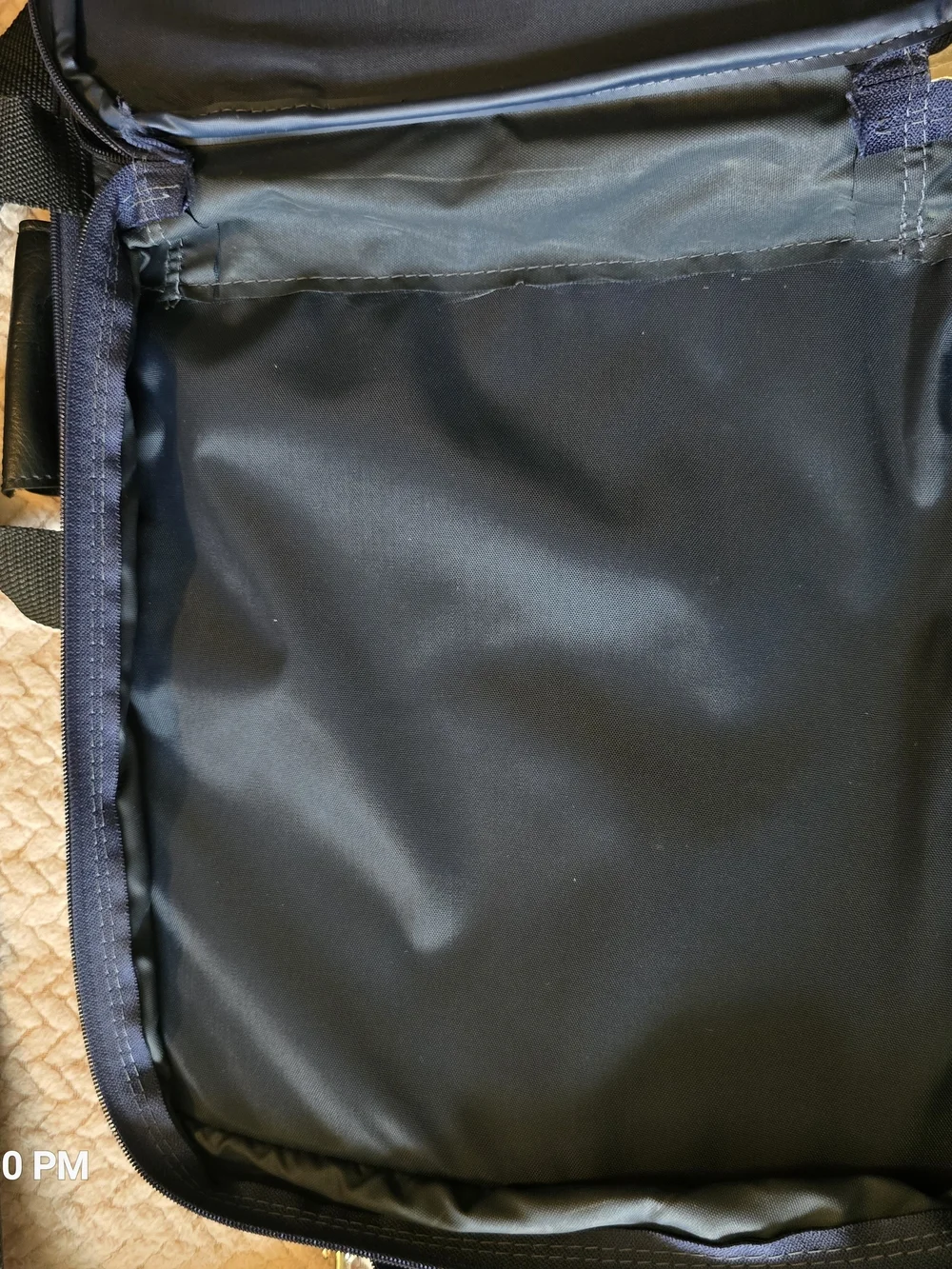 Classic, ultra-durable vntg Dark Navy Laptop Briefcase with Dual Front Pockets